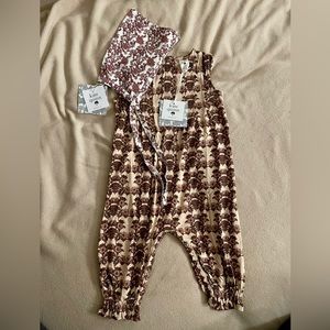 Kate Quinn 6-12 Months Baby pintuck jumpsuit with elf hat NWT